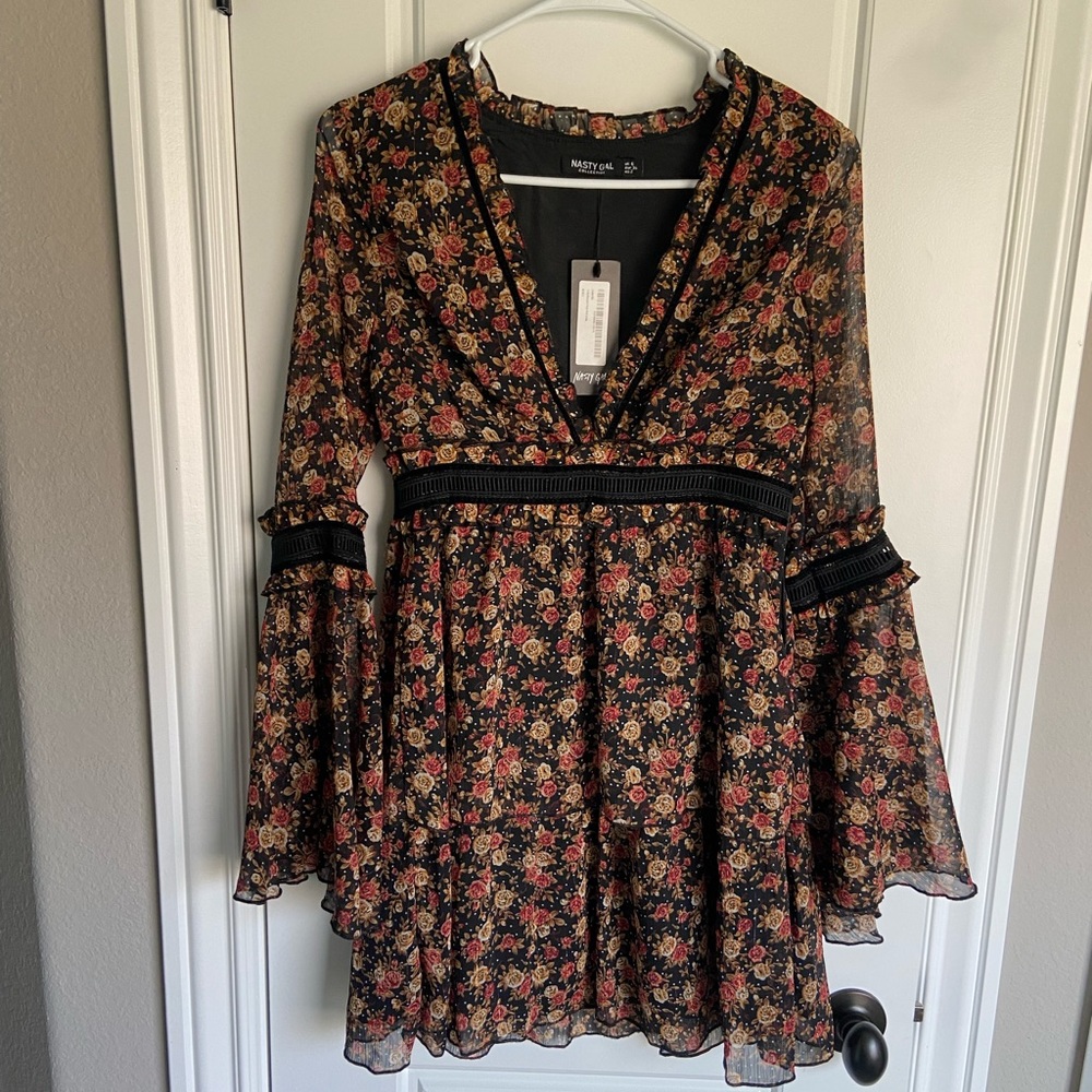 Floral long sleeve dress